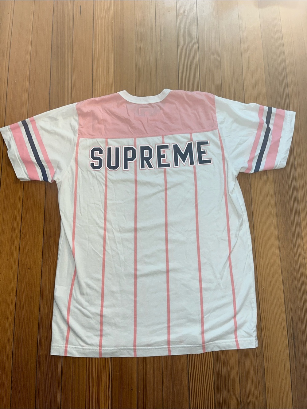 Supreme Pinstripe Football Shirt